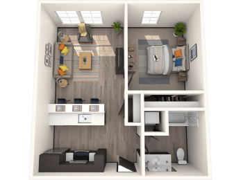 one bedroom floorplan