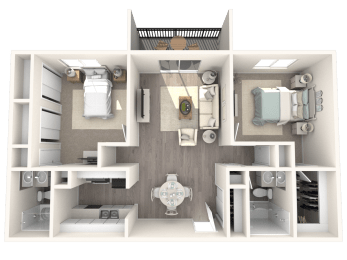 a floor plan of a 1 bedroom apartment