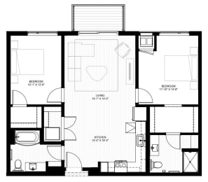a black and white floor plan of a house