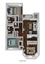 bedroom floor plan an in 2d