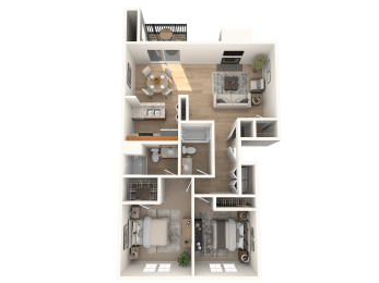 a bedroom floor plan of a 2100 sq ft apartment