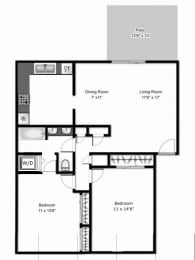 a floor plan of a split level house with a garage
