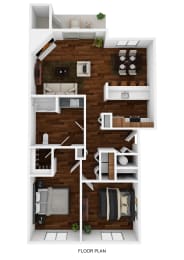  Floor Plan 2 Bedroom - 1 Bath