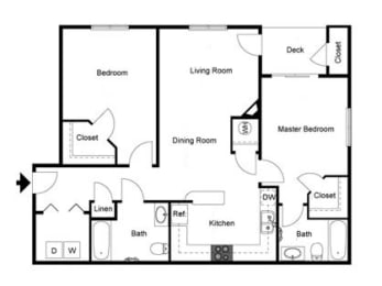  Floor Plan 2x2 E