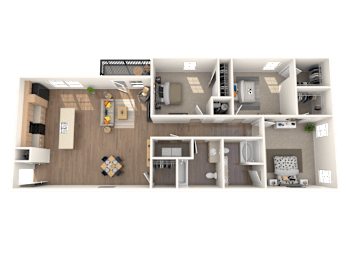  Floor Plan 3 Bed 2 Bath 1192 Sq Ft