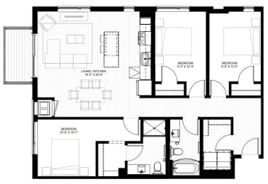 a black and white floor plan of a house