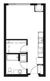 Studio |535 sq ft at Astro Apartments, Washington, 98109