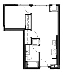 1 Bed - 1 Bath |718 sq ft at Astro Apartments, Washington