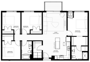 a black and white floor plan of a house