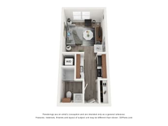 bedroom floor plan | luxury apartments in towson md | the southerly