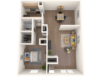 Whitney Manor Apartments in Gretna, LA photo of one bedroom floorplan