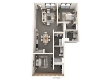 a 2 bedroom apartment at converse mill lofts in Spartanburg, SC.