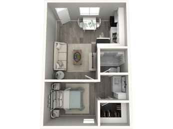 1 Bed - 1 Bath |725 sq ft 1x1 floorplan