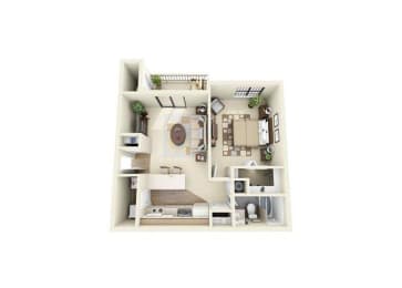 Lawrenceville, GA Apartments – Park on Sweetwater – Floorplan of our one bedroom apartment