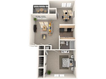The Marley at Trout River Apartments in Jacksonville_FL_1 bedroom 1 bath floor plan
