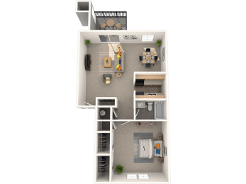 The Marley at Trout River Apartments in Jacksonville_FL_1 bedroom 1 bath floor plan