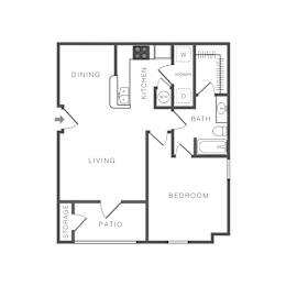 A black and white image of a floor plan for a house.