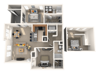 2 Bed - 2 Bath, 1333 square feet Adifirmo floor plan