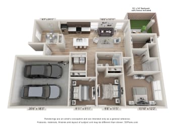  Floor Plan 3x2A