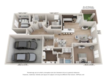  Floor Plan 3X2C