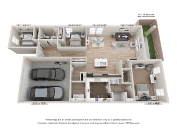  Floor Plan 3x2D