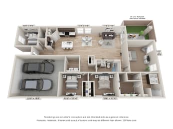  Floor Plan 4X2A