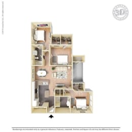 3D Rendering of floor plan