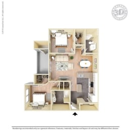 3D Rendering of floor plan