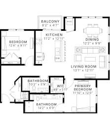 A black and white image of a house floor plan.