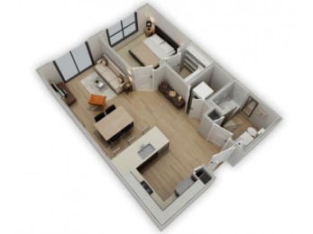 1 Bed - 1 Bath |628 sq ft