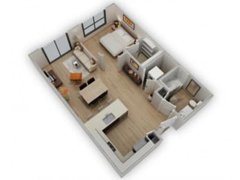 Studio |628 sq ft