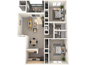 The Marley at Trout River Apartments in Jacksonville_FL_2 bedroom 2 bath floor plan