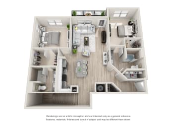  Floor Plan B1-C  *attached garage*