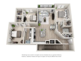  Floor Plan C1-B  *attached garage*