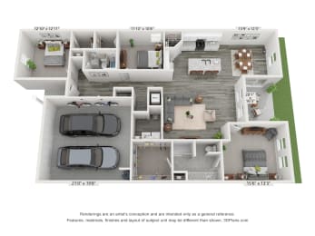 Hawking Floor Plan at Banyan Kingsland Heights, Brookshire, Texas