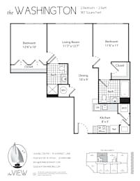 A floor plan for a property called The Washington shows the layout of the rooms.