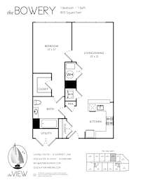 A black and white drawing of a house layout with a bowery logo in the top left corner.