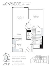 A black and white image of a floor plan for a property called The Carnegie.