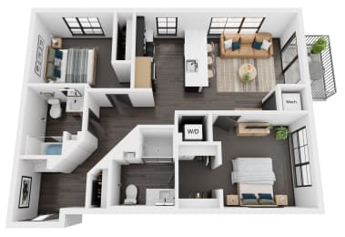 Floor Plan  this is a an apartment at carbon31 with 944 square feet