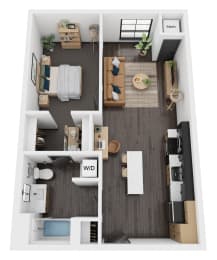 Floor Plan  a1 floor plan  studio with bedroom and living room