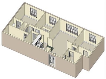 Cathedral, 3 br, 2 ba 1300 sq. ft.