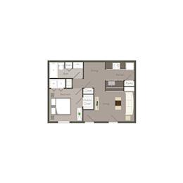Clarkston Station Apartments in Clarkston Georgia photo of one bedroom floorplan