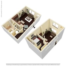 1 Bed - 1 Bath |803 sq ft A5 floorplan