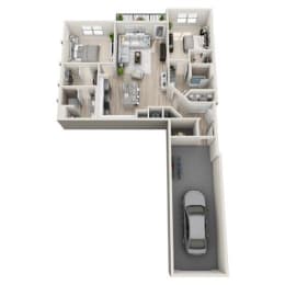  Floor Plan B1-A    *attached garage*