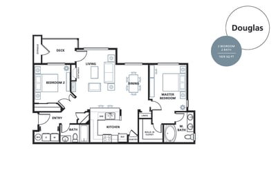 Douglas, 2 br, 2 ba, 1029 sq. ft.