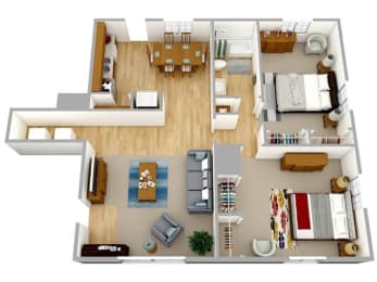 Audubon Briarcliff apartments in Atlanta Georgia photo two bedroom floorplan