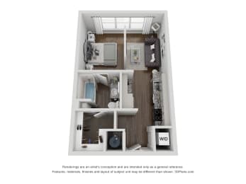 a 3d floor plan of a 1 bedroom apartment Heritage Towers Apartments lewisville tx apartments apartments near lewisville tx lewisville apartments Heritage Towers Apartments lewisville tx apartments apartments near lewisville tx lewisville apartments