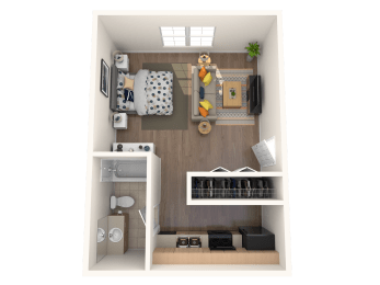 Westchase Apartments in Harvey, LA photo of Studio A floorplan