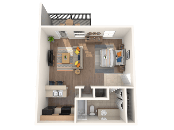 Westchase Apartments in Harvey, LA photo of Studio B floorplan