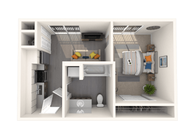  Floor Plan A2 - One Bedroom